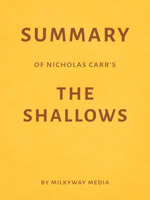 cover image of Summary of Nicholas Carr's the Shallows